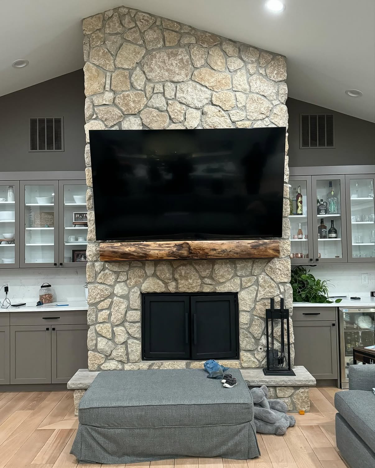 Custom fireplace installation by Roman Brothers Landscaping — Southeast Wisconsin
