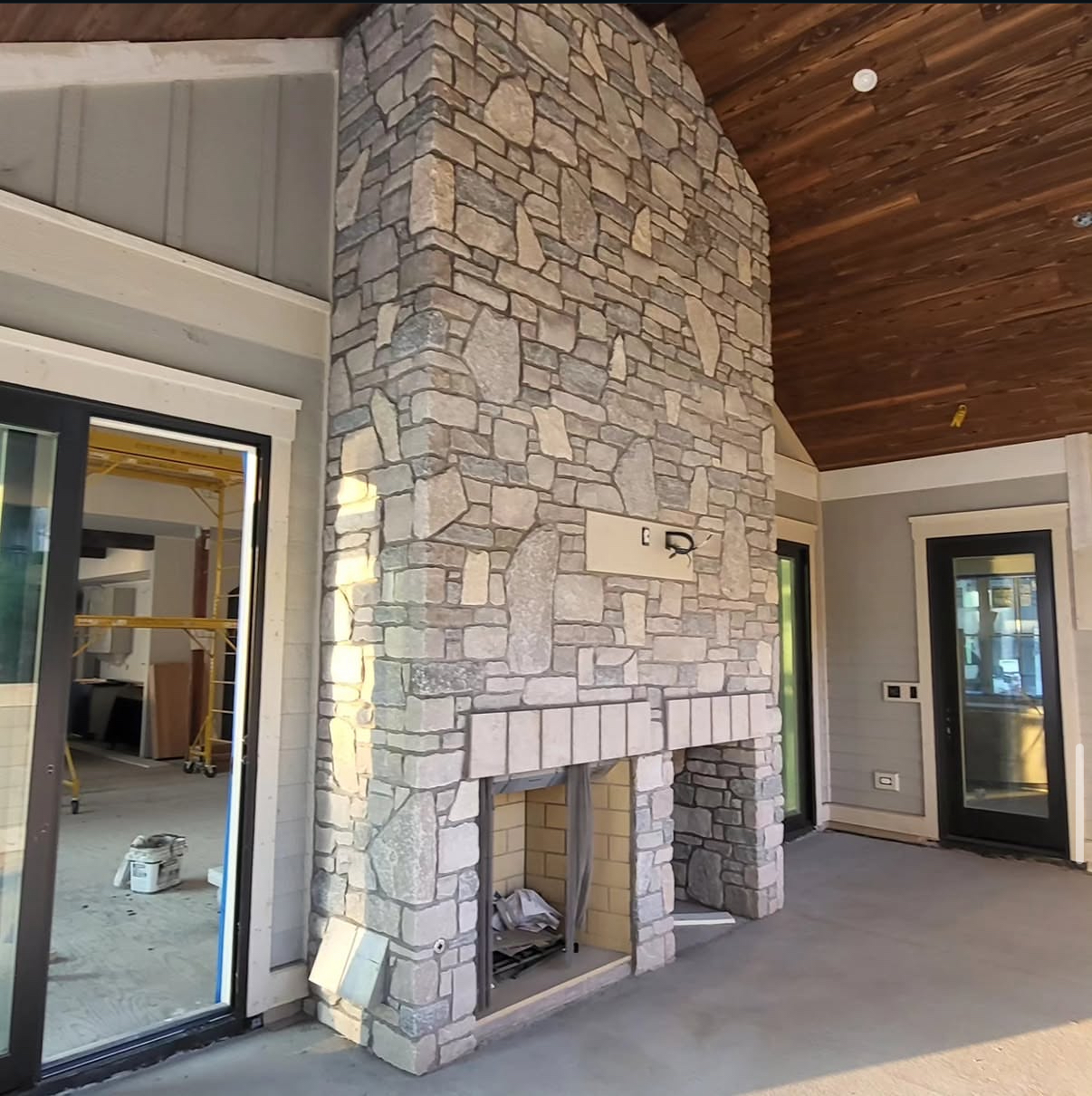 Custom fireplace installation by Roman Brothers Landscaping — Southeast Wisconsin