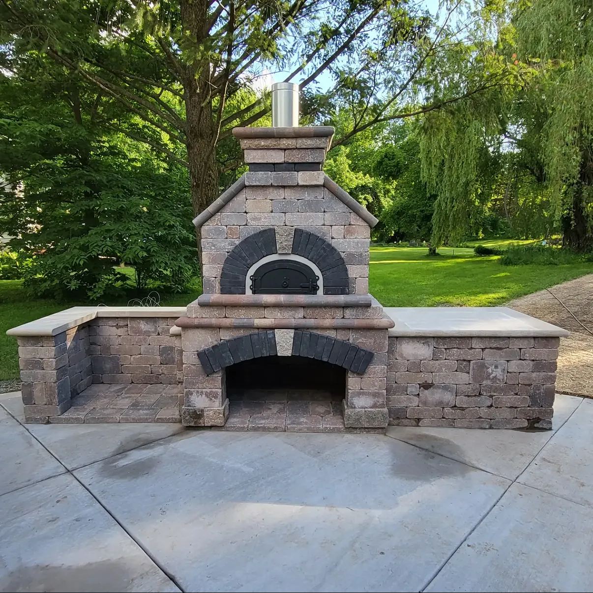 Custom fireplace installation by Roman Brothers Landscaping — Southeast Wisconsin