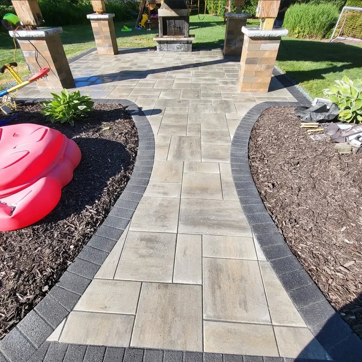 Custom paver walkway by Roman Brothers Landscaping — Southeast Wisconsin