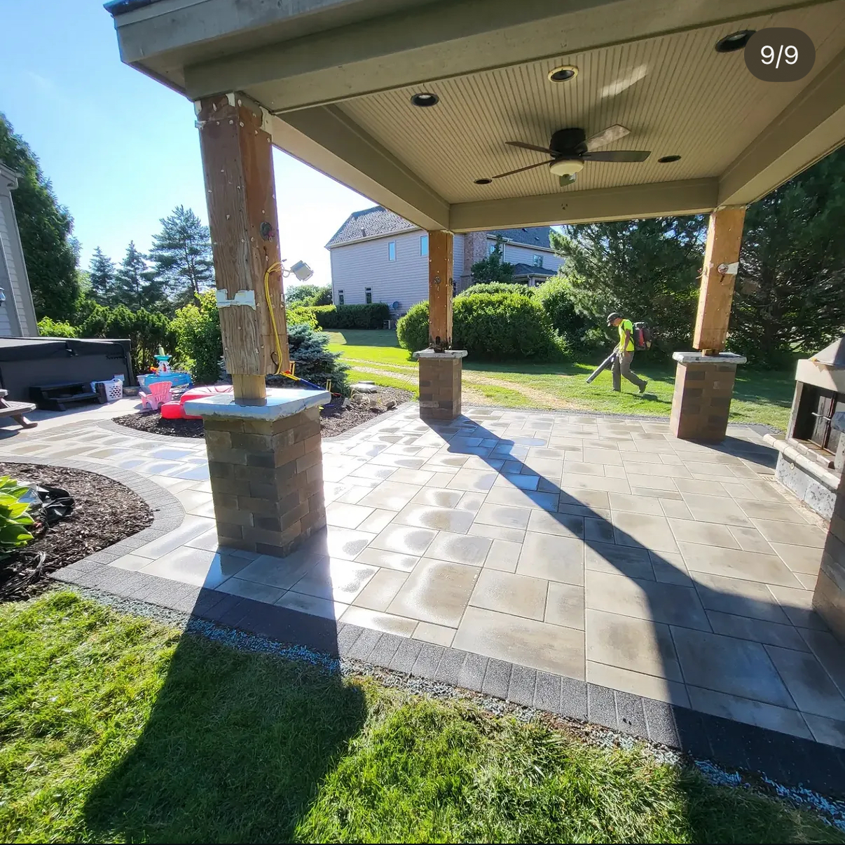 Custom patio installation by Roman Brothers Landscaping — Southeast Wisconsin
