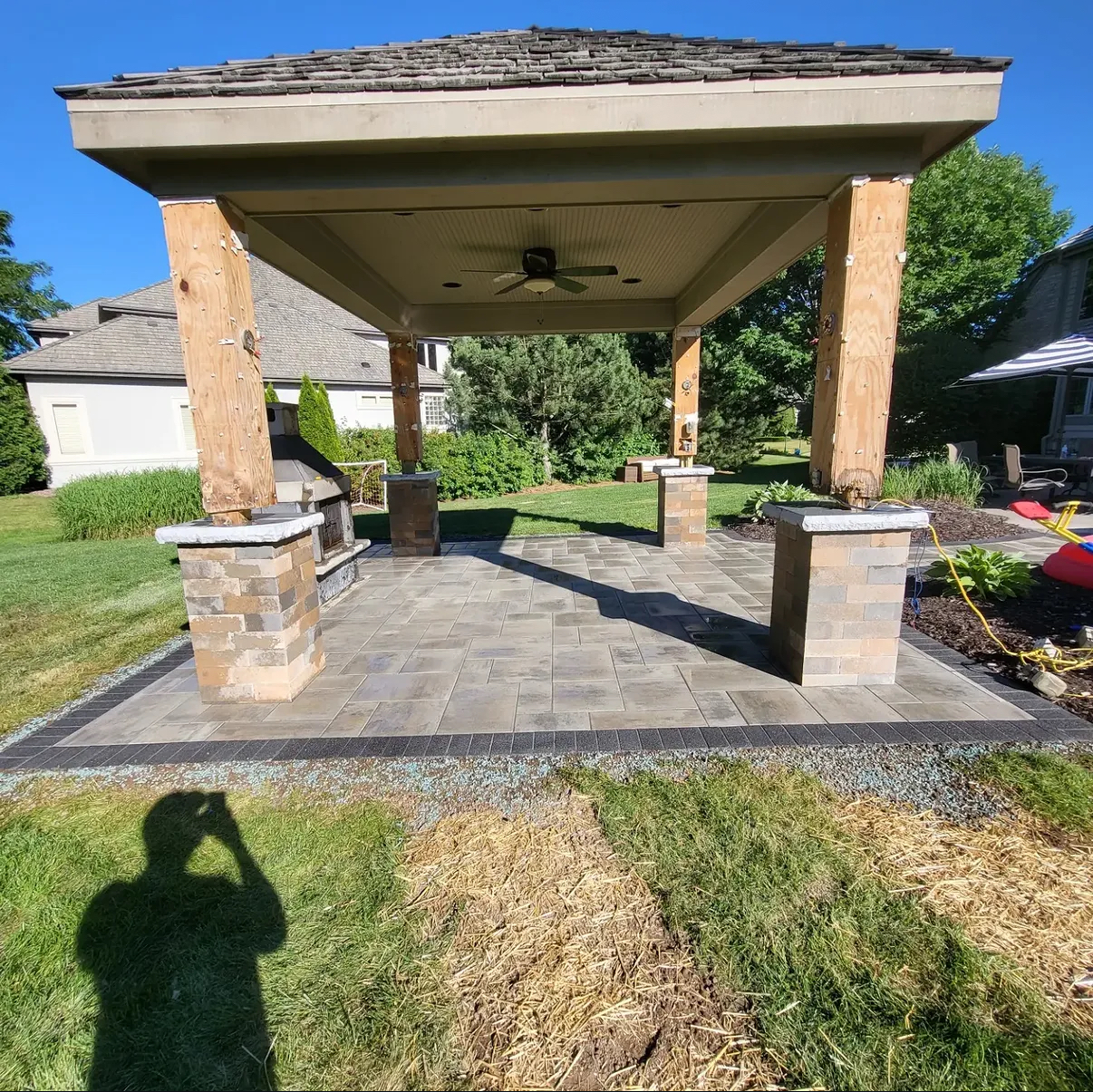 Custom outdoor living area by Roman Brothers Landscaping — Southeast Wisconsin