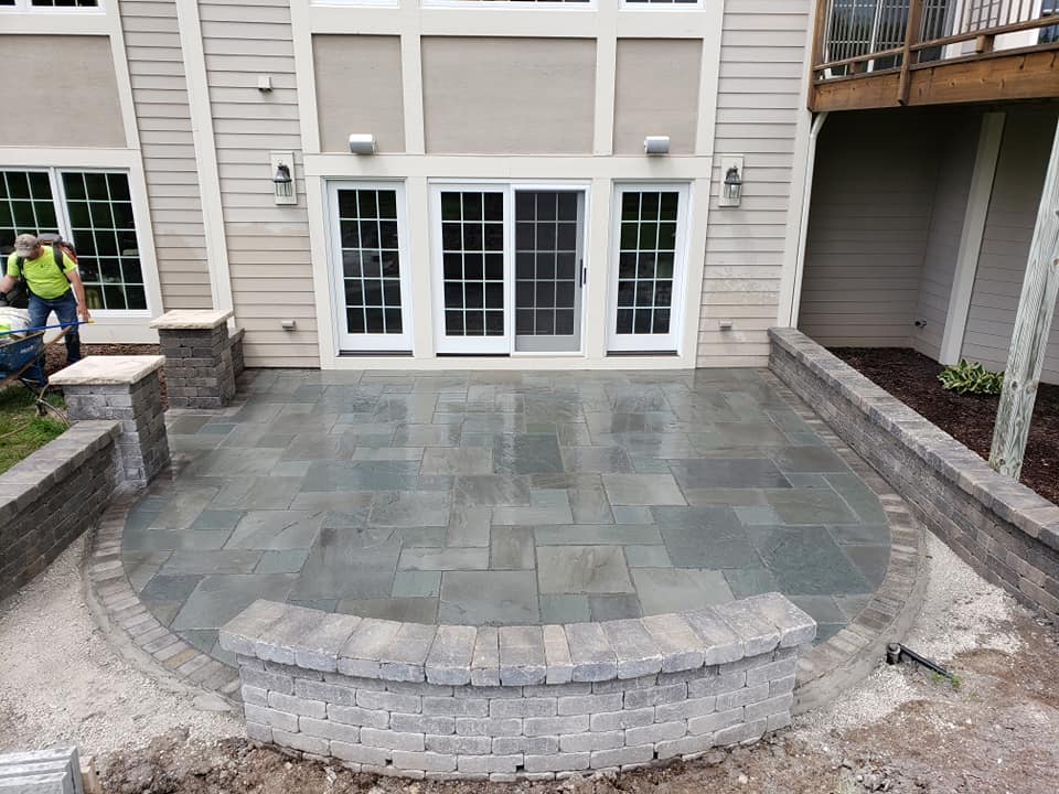 Custom premium stone patio by Roman Brothers Landscaping — Southeast Wisconsin