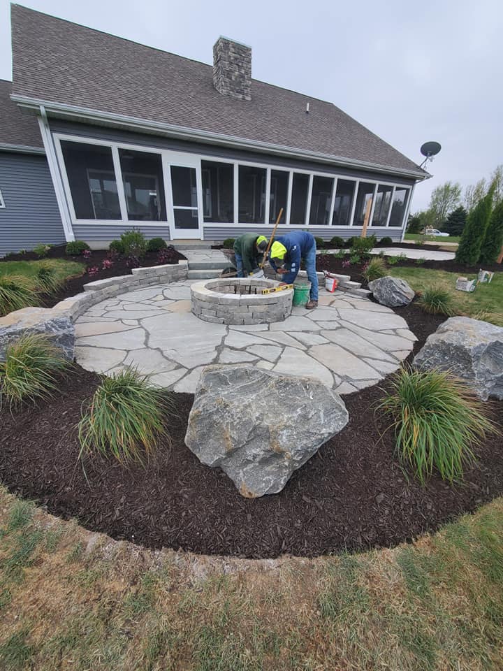 Custom hardscaping patio by Roman Brothers Landscaping — Southeast Wisconsin