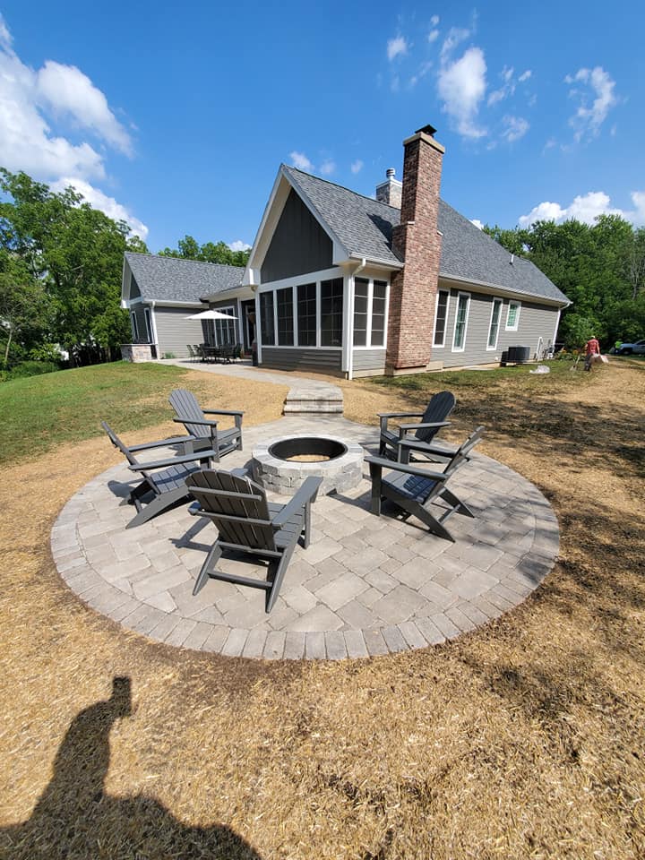 Custom luxury patio installation by Roman Brothers Landscaping — Southeast Wisconsin