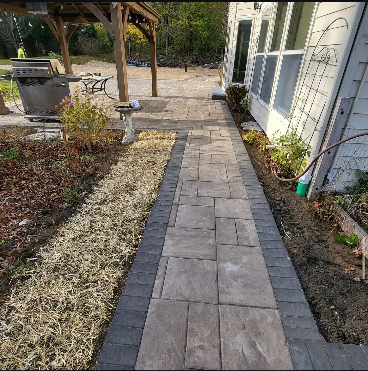 Custom paver walkway by Roman Brothers Landscaping — Southeast Wisconsin