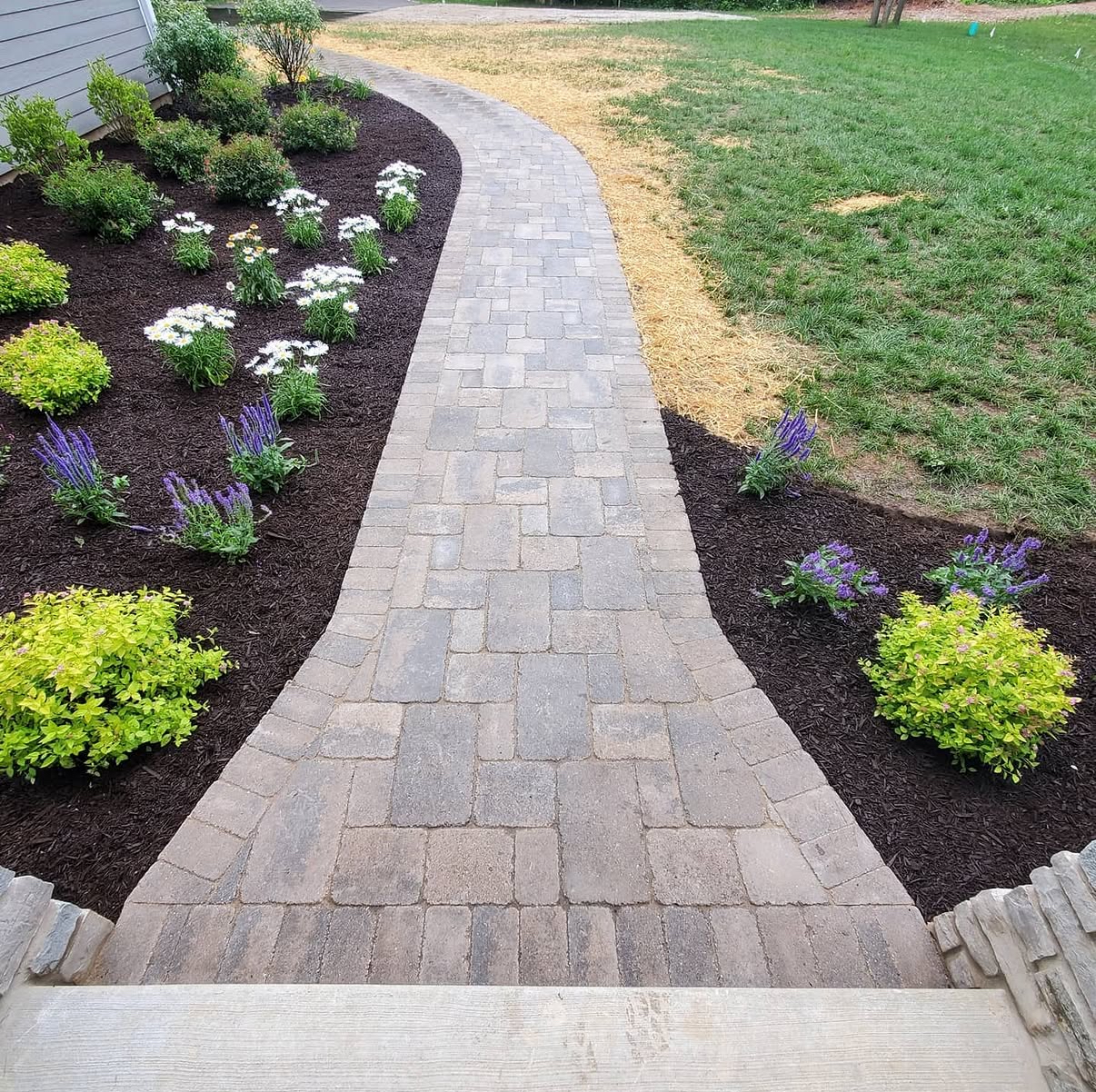 Custom paver walkway by Roman Brothers Landscaping — Southeast Wisconsin
